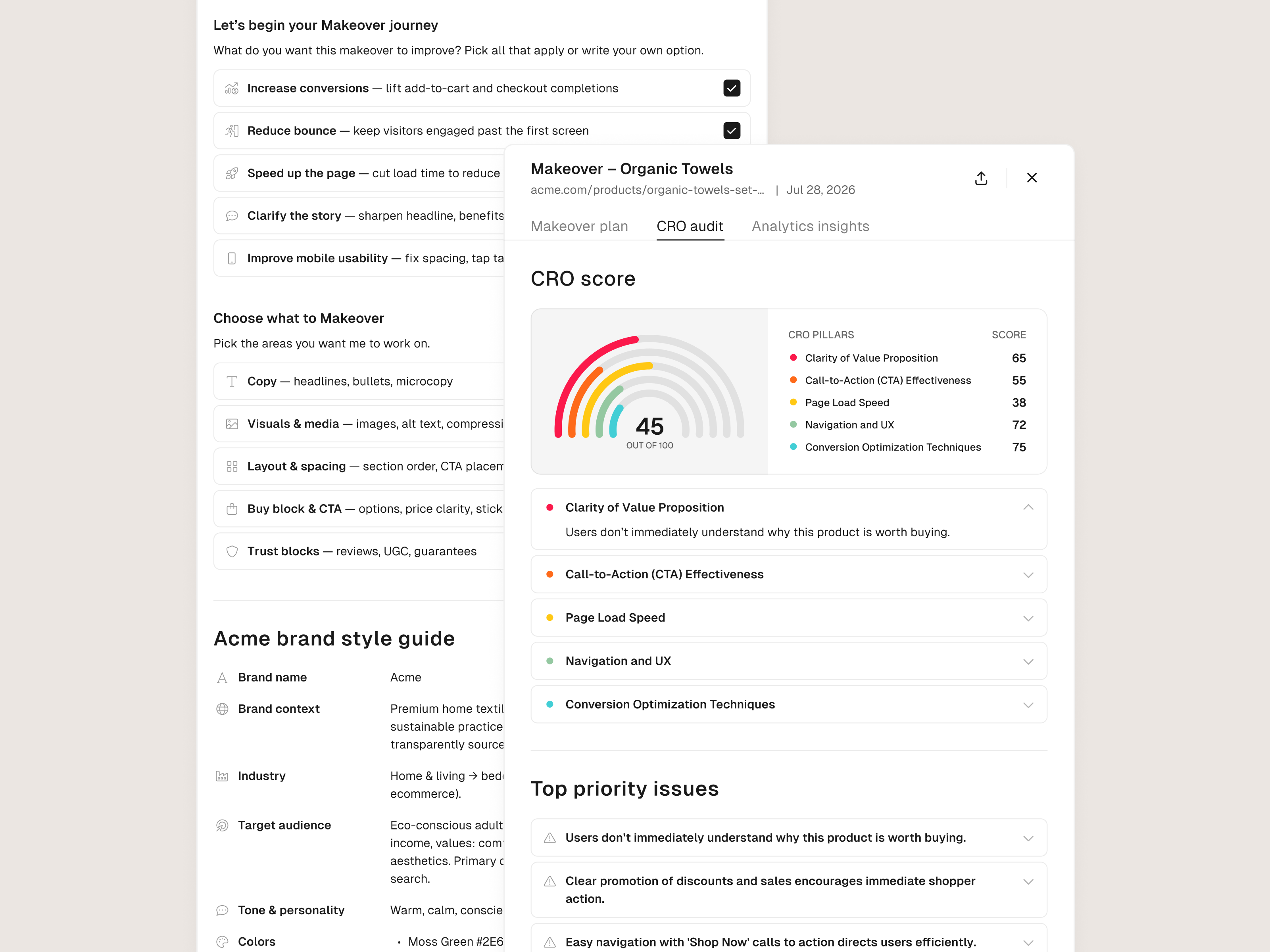 Maker AI, makeover flow